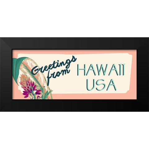 Tropical Getaway Collection D Black Modern Wood Framed Art Print by Fagalde, Jarman