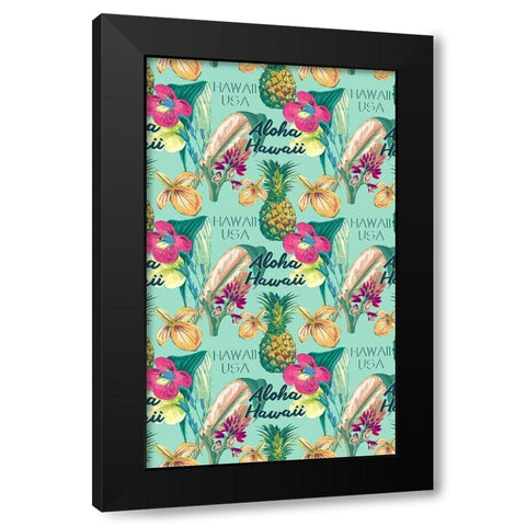 Tropical Getaway Collection E Black Modern Wood Framed Art Print by Fagalde, Jarman