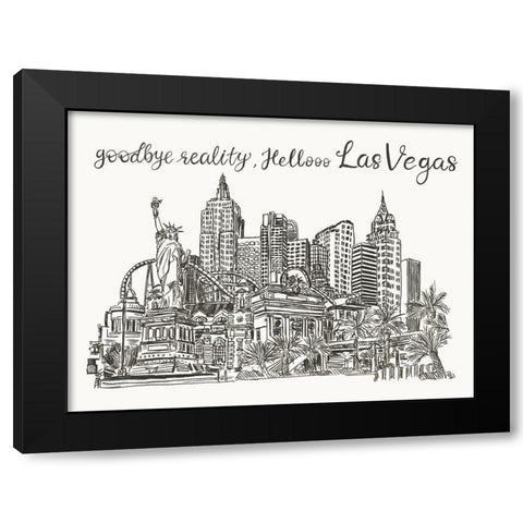 Viva Vegas Collection A Black Modern Wood Framed Art Print by Wang, Melissa