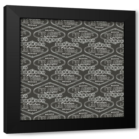 Viva Vegas Collection F Black Modern Wood Framed Art Print with Double Matting by Wang, Melissa