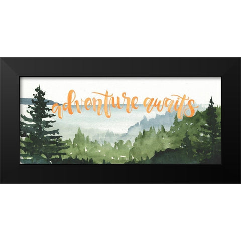 Summer Vacation Collection D Black Modern Wood Framed Art Print by Parker, Jennifer Paxton