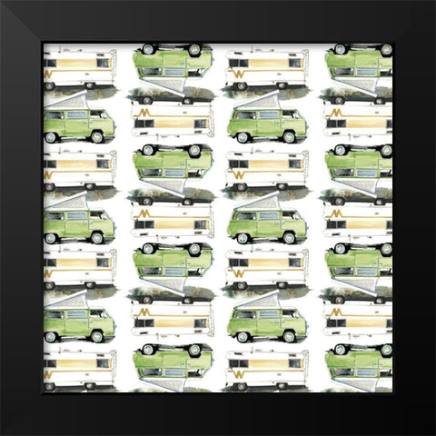 Summer Vacation Collection H Black Modern Wood Framed Art Print by Parker, Jennifer Paxton