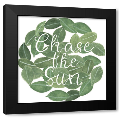 Mes Plantes Collection C Black Modern Wood Framed Art Print with Double Matting by Wang, Melissa