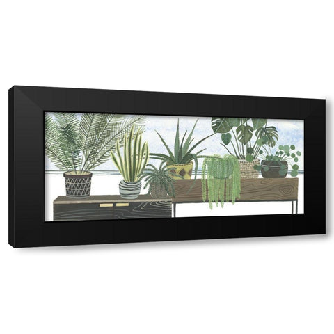 Mes Plantes Collection D Black Modern Wood Framed Art Print with Double Matting by Wang, Melissa