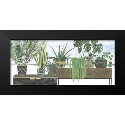 Mes Plantes Collection D Black Modern Wood Framed Art Print by Wang, Melissa