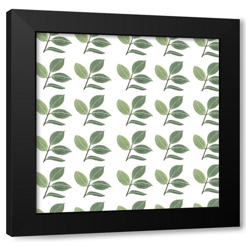 Mes Plantes Collection G Black Modern Wood Framed Art Print with Double Matting by Wang, Melissa