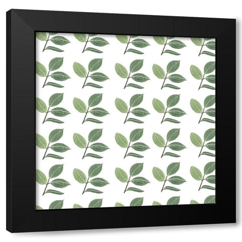 Mes Plantes Collection G Black Modern Wood Framed Art Print by Wang, Melissa