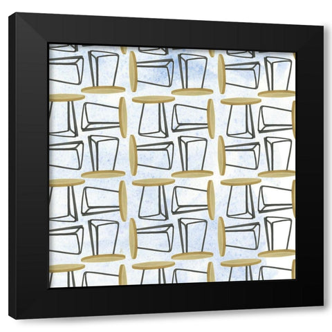 Mes Plantes Collection H Black Modern Wood Framed Art Print with Double Matting by Wang, Melissa