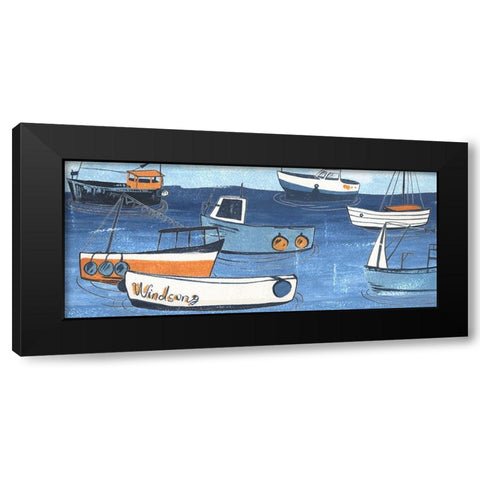 Sailors Rest Collection D Black Modern Wood Framed Art Print with Double Matting by Wang, Melissa