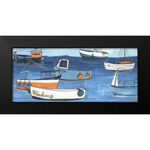 Sailors Rest Collection D Black Modern Wood Framed Art Print by Wang, Melissa