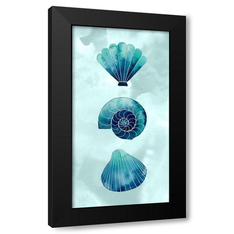 Mermaid Scales Collection B Black Modern Wood Framed Art Print by Popp, Grace