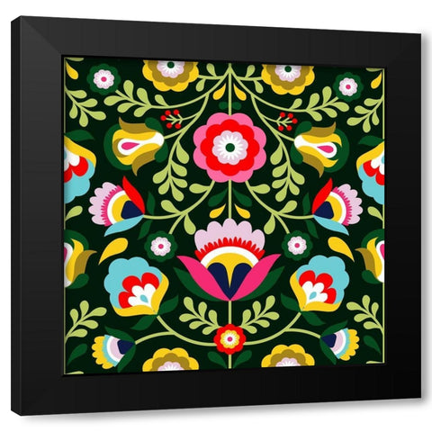 Cinco de Mayo Collection I Black Modern Wood Framed Art Print with Double Matting by Borges, Victoria