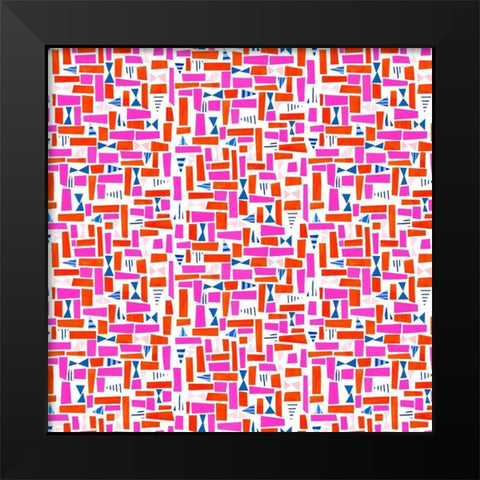 Circus Fun Collection F Black Modern Wood Framed Art Print by Blanckslate