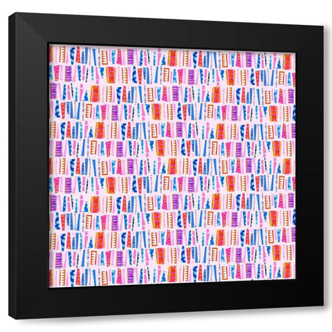 Circus Fun Collection H Black Modern Wood Framed Art Print with Double Matting by Blanckslate