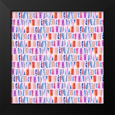 Circus Fun Collection H Black Modern Wood Framed Art Print by Blanckslate