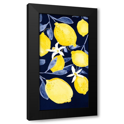 Fresh Fruit Collection B Black Modern Wood Framed Art Print by Borges, Victoria