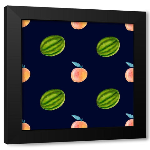 Fresh Fruit Collection G Black Modern Wood Framed Art Print with Double Matting by Borges, Victoria