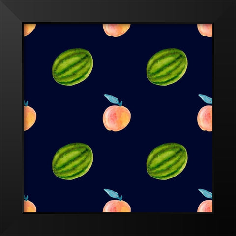 Fresh Fruit Collection G Black Modern Wood Framed Art Print by Borges, Victoria