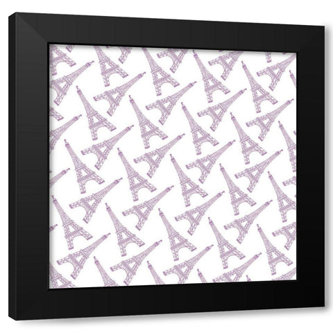 Bonjour Paris Collection F Black Modern Wood Framed Art Print by Wang, Melissa