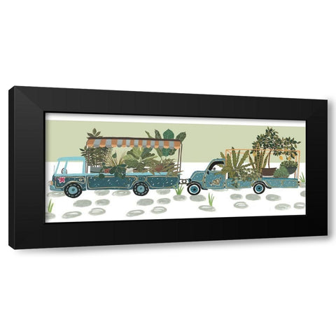 Hit the Road Collection D Black Modern Wood Framed Art Print with Double Matting by Wang, Melissa