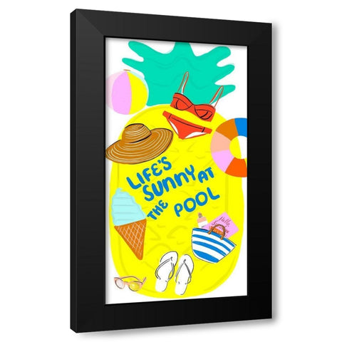 Soak up the Sun Collection B Black Modern Wood Framed Art Print by Blanckslate