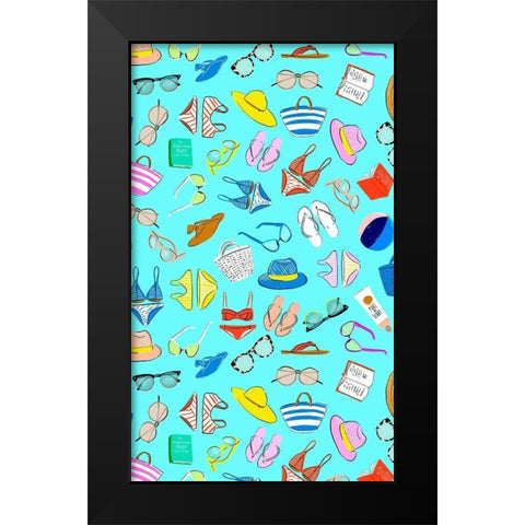 Soak up the Sun Collection E Black Modern Wood Framed Art Print by Blanckslate