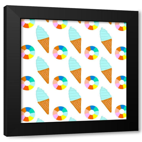 Soak up the Sun Collection H Black Modern Wood Framed Art Print by Blanckslate