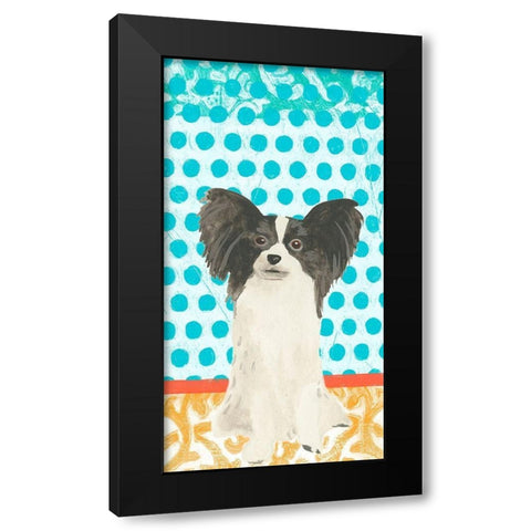 Parlor Pooch Collection B Black Modern Wood Framed Art Print by Vess, June Erica