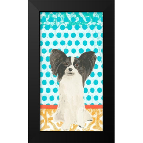 Parlor Pooch Collection B Black Modern Wood Framed Art Print by Vess, June Erica