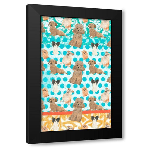 Parlor Pooch Collection E Black Modern Wood Framed Art Print with Double Matting by Vess, June Erica