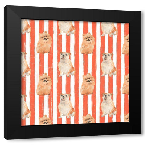 Parlor Pooch Collection G Black Modern Wood Framed Art Print with Double Matting by Vess, June Erica