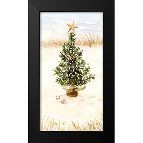 Christmas Coast Collection B Black Modern Wood Framed Art Print by Borges, Victoria