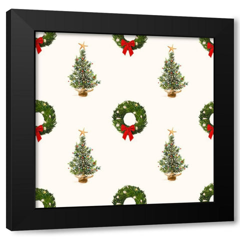 Christmas Coast Collection G Black Modern Wood Framed Art Print with Double Matting by Borges, Victoria