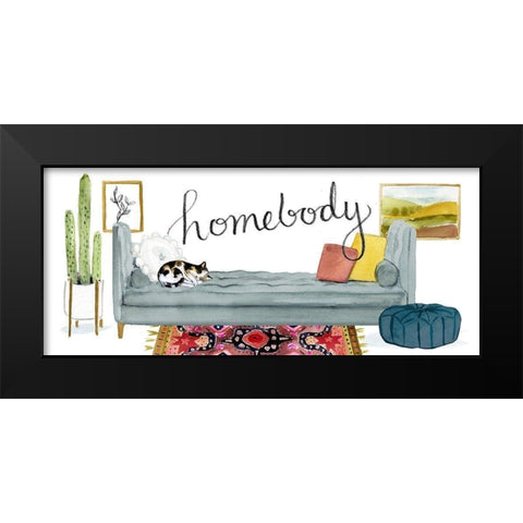 Homebody Collection D Black Modern Wood Framed Art Print by Borges, Victoria