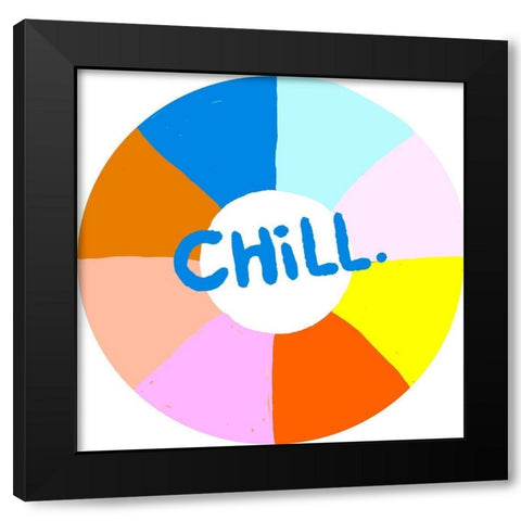 Beachy Keen Collection C Black Modern Wood Framed Art Print by Blanckslate