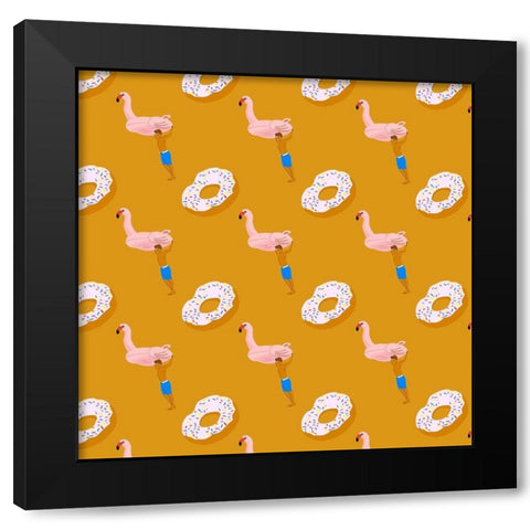 Beachy Keen Collection I Black Modern Wood Framed Art Print by Blanckslate