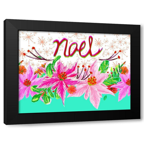 Christmas Foliage Collection A Black Modern Wood Framed Art Print by Blanckslate