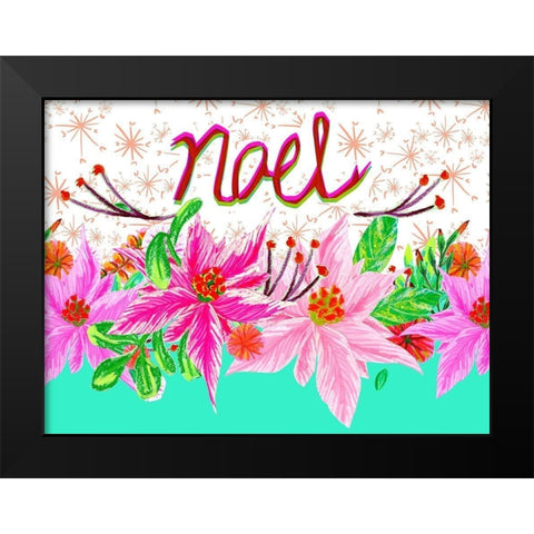 Christmas Foliage Collection A Black Modern Wood Framed Art Print by Blanckslate