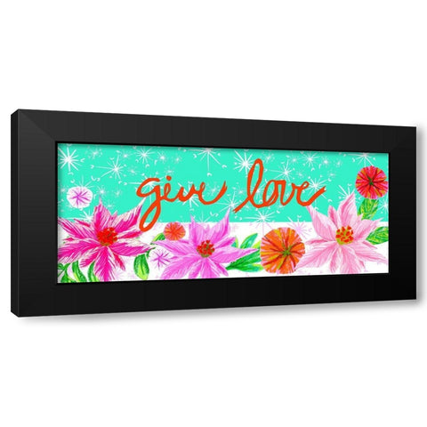 Christmas Foliage Collection D Black Modern Wood Framed Art Print with Double Matting by Blanckslate