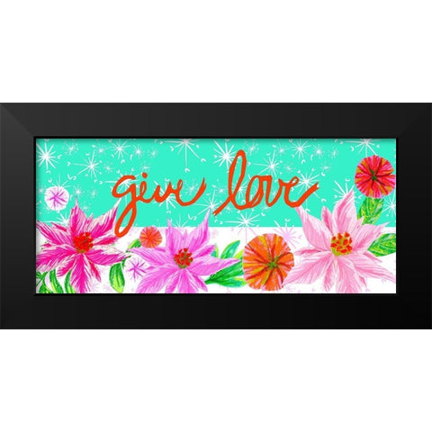 Christmas Foliage Collection D Black Modern Wood Framed Art Print by Blanckslate