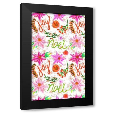 Christmas Foliage Collection E Black Modern Wood Framed Art Print with Double Matting by Blanckslate