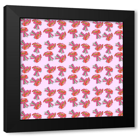 Christmas Foliage Collection G Black Modern Wood Framed Art Print by Blanckslate