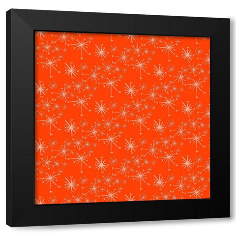 Christmas Foliage Collection H Black Modern Wood Framed Art Print with Double Matting by Blanckslate