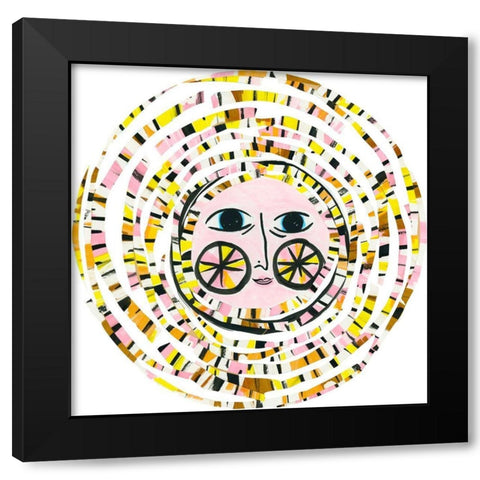 Capri Collection C Black Modern Wood Framed Art Print by Blanckslate