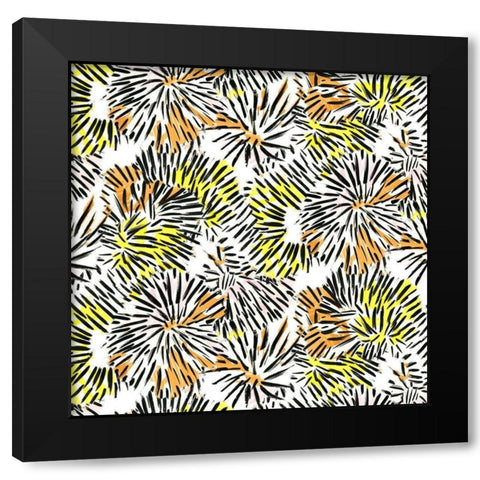 Capri Collection F Black Modern Wood Framed Art Print by Blanckslate