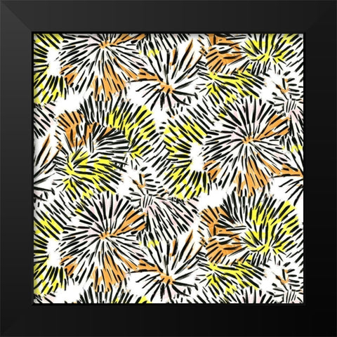 Capri Collection F Black Modern Wood Framed Art Print by Blanckslate