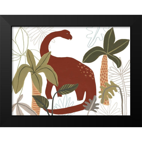 Mighty Dinos Collection A Black Modern Wood Framed Art Print by Vess, June Erica