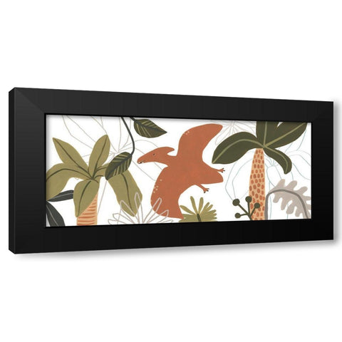 Mighty Dinos Collection D Black Modern Wood Framed Art Print by Vess, June Erica