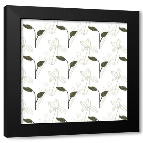 Mighty Dinos Collection I Black Modern Wood Framed Art Print by Vess, June Erica