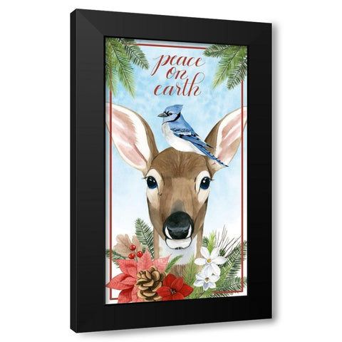 Forest Christmas Collection B Black Modern Wood Framed Art Print with Double Matting by Popp, Grace